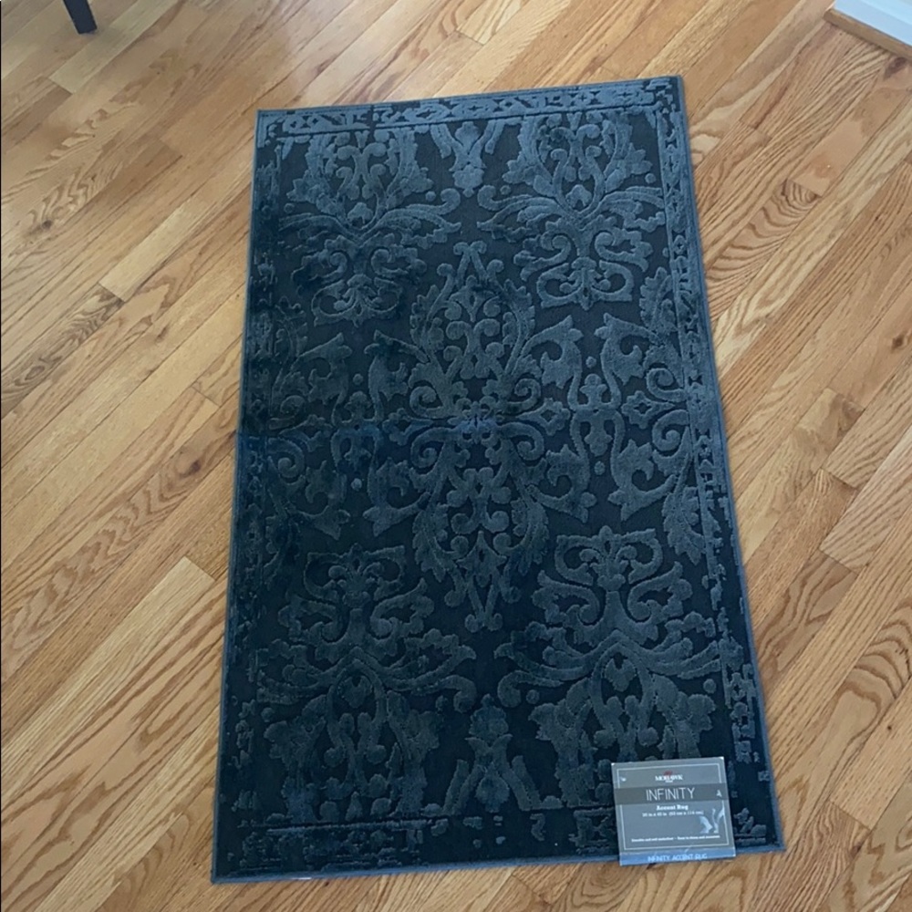 Mohawk home Accent Rug 25x45 Navy pattern Texture - Picture 2 of 8